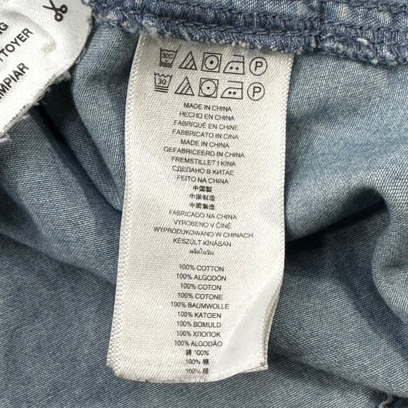 Michael Michael Kors Women's Size Small Shirt Snap Front Chambray Blue Preowned - Picture 4 of 14